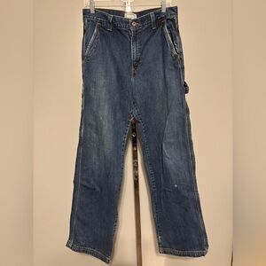 Levi's Vtg  Men's Carpenter Jeans Silver Tab 31x34 Blue Denim Workwear